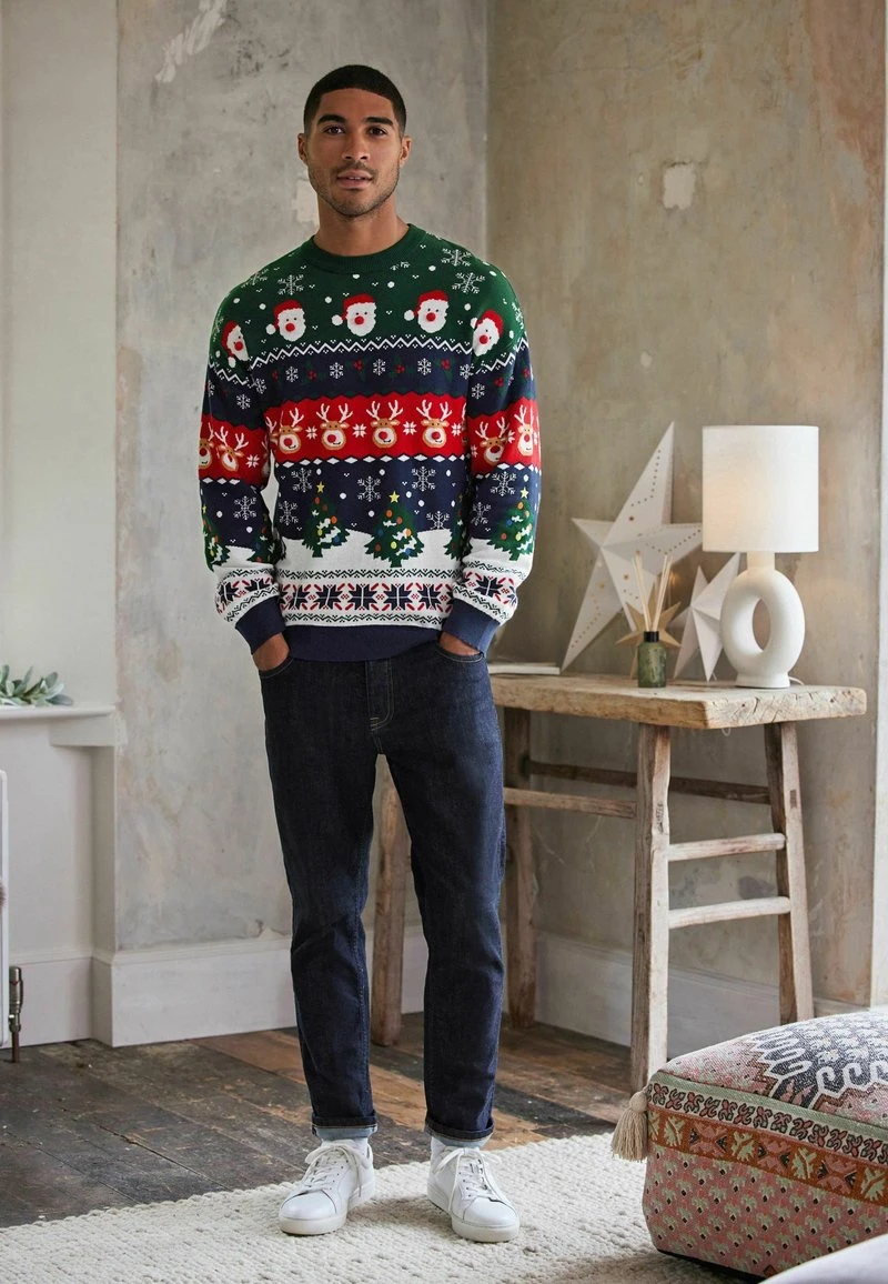 Next CHRISTMAS STANDARD - Strickpullover - Green 3 Next CHRISTMAS STANDARD - Strickpullover - Green