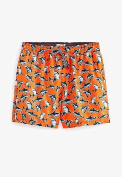 Next PRINTED STANDARD - Badeshorts - Orange Shark Print -Next 0a066df39dc1453a826597e0d026f1c5