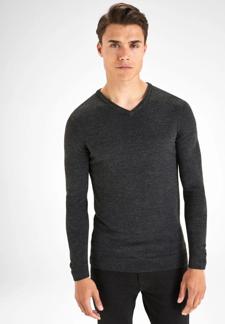 Next SOFT TOUCH V-NECK - Strickpullover - Grey 7 Next SOFT TOUCH V-NECK - Strickpullover - Grey – Bild 5