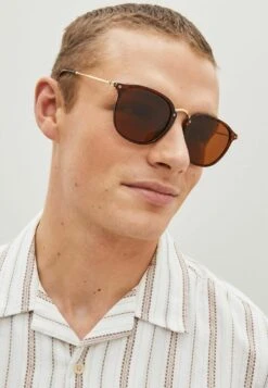 Next ROUND POLARISED STANDARD - Sonnenbrille - Tortoiseshell Brown -Next 0c76e96a9826488ca15a533837383592 1