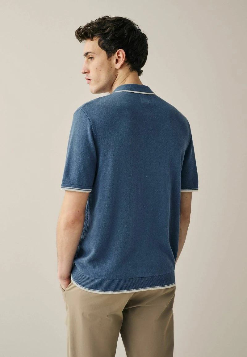 Next TEXTURED STANDARD - Poloshirt - Blue 4 Next TEXTURED STANDARD - Poloshirt - Blue – Bild 2