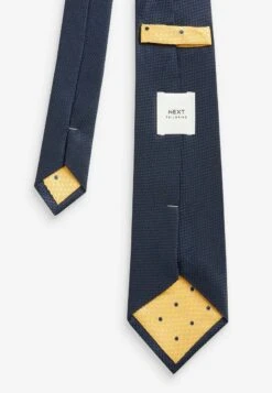 Next TEXTURED WITH CLIP 2 PACK REGULAR - Krawatte - Navy Blue Yellow Spot -Next 14bb760351a04488ae247b9839635c2d