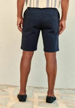 Next CHECK STRAIGHT FIT - Shorts - Navy Pleat -Next 178cd52b263244b9aa511bbc0a1171b5