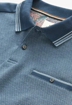 Next TEXTURED - Poloshirt - Blue Geo -Next 1a2aa6d8f7b743d79dfaa5a6bbcf9422