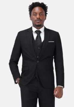 Next WOOL BLEND CHECK - Anzugsakko - Black -Next 20a85ddf44c04f74bed88cf6bbd24af5