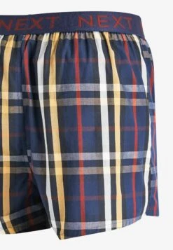 Next PATTERN PURE 4 PACK - Boxershorts - Navy Blue Check Elastic Waistband -Next 20c0426e297a4195b2b182f32b18e71b
