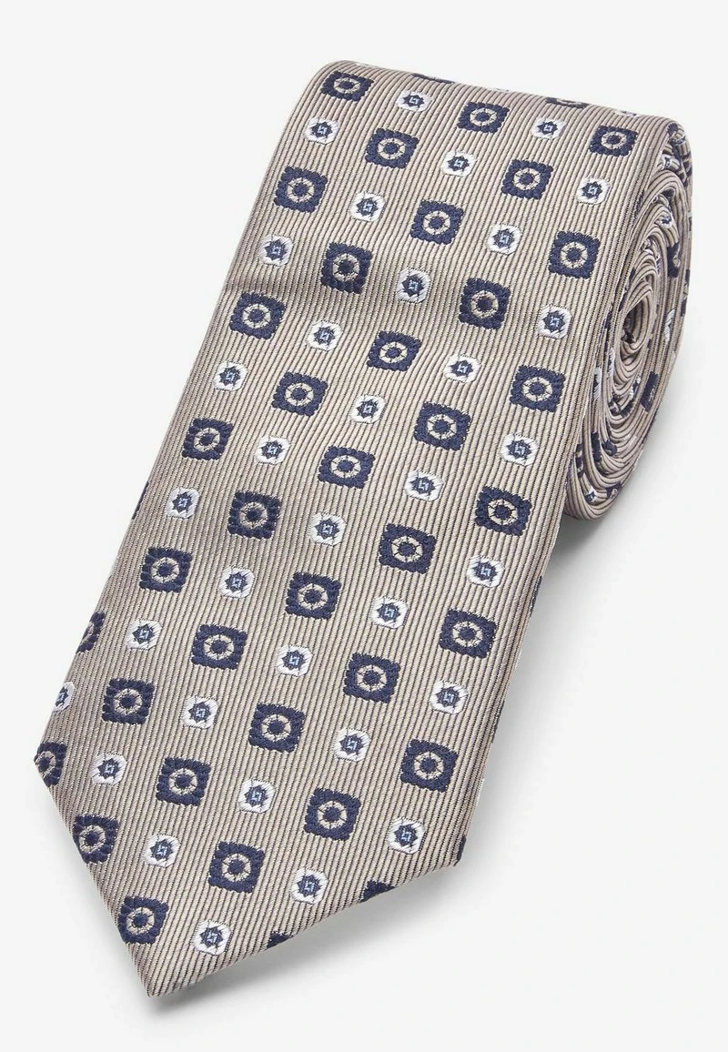 Next SIGNATURE - Krawatte - Neutral Brown Geometric 4 Next SIGNATURE - Krawatte - Neutral Brown Geometric – Bild 2