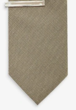 Next TEXTURED WITH CLIP SLIM - Krawatte - Stone Brown -Next 22b0cab5a20545c49549d177fe2c6b0a