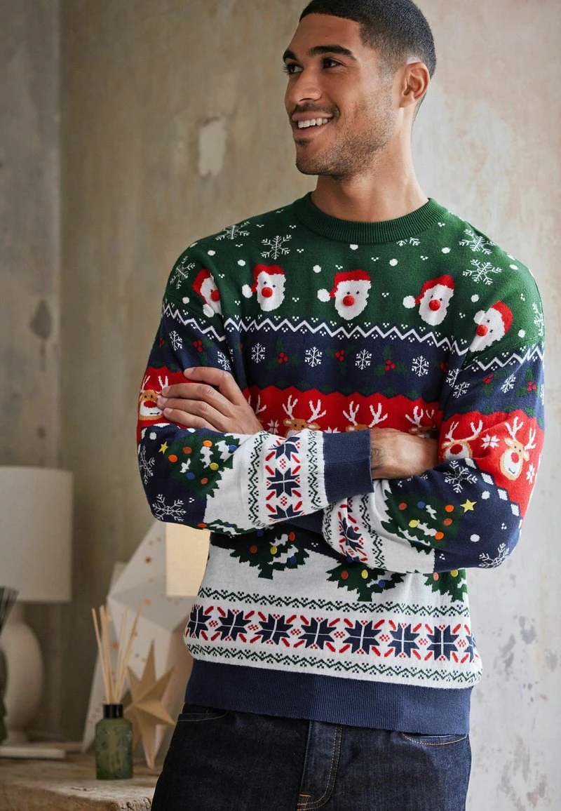 Next CHRISTMAS STANDARD - Strickpullover - Green 4 Next CHRISTMAS STANDARD - Strickpullover - Green – Bild 2