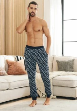 Next MOTIONFLEX COSY CUFFED STANDARD - Nachtwäsche Hose - Blue