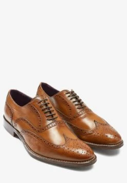 Next SIGNATURE ITALIAN WING CAP BROGUES WIDE FIT - Business-Schnürer - Tan Brown -Next 26820a7b610f4adcbf441bd485ee009e