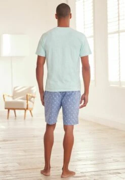 Next SET LIGHTWEIGHT STANDARD - Pyjama - Green Blue Palm Tree -Next 26b15a03683440fc9db0f9a968ff7bdf