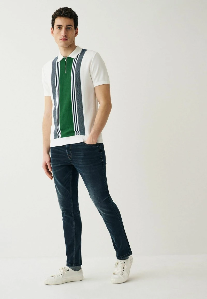 Next STRIPE STANDARD - Poloshirt - White Green 4 Next STRIPE STANDARD - Poloshirt - White Green – Bild 2