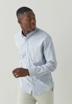 Next STRIPE ROLL SLEEVE - Hemd - Blue