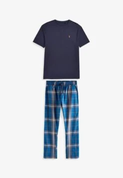 Next LIGHTWEIGHT CHECK SET - Nachtwäsche Set - Navy Blue -Next 2ac3481bf18a47baaee3759fb591e229