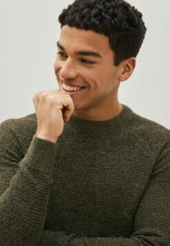 Next TEXTURED - Strickpullover - Khaki Green -Next 2c6f3ab464494aed829727c58a621e04