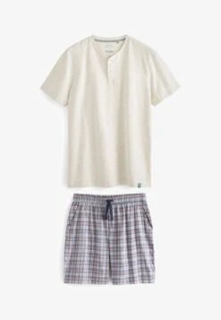 Next SET LIGHTWEIGHT STANDARD - Pyjama - Cream Blue Supersoft -Next 2d47803064224a0ea65aa1bd5497fd08
