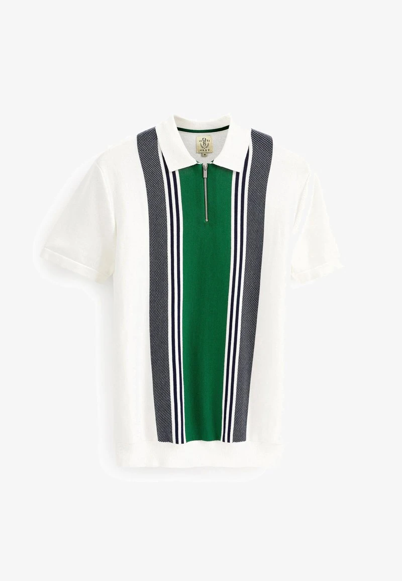 Next STRIPE STANDARD - Poloshirt - White Green 7 Next STRIPE STANDARD - Poloshirt - White Green – Bild 5