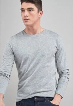 Next LONG SLEEVE CREW NECK - Langarmshirt - Grey