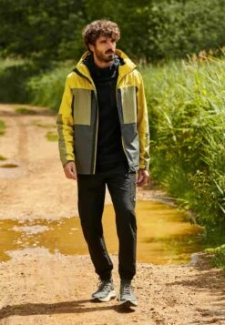 Next LINED WATERPROOF STANDARD - Regenjacke / Wasserabweisende Jacke - Yellow Grey