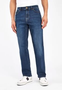 Next Jeans Relaxed Fit - Mottled Blue