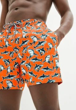 Next PRINTED STANDARD - Badeshorts - Orange Shark Print -Next 32aafbace1344581842d3b48a58c38bd