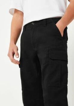 Next STRETCH STRAIGHT FIT - Cargohose - Black -Next 3370e81102ed4eb69c08957571092872