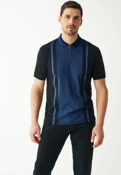 Next PRINT - Poloshirt - Black Cobalt Blue Geo -Next 33b4aac3e3d94f19ae996fd0f54c85ad 1