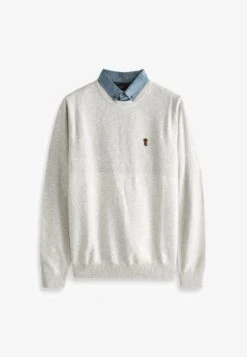 Next MOCK - Strickpullover - Light Grey Textured -Next 36709982f98c49b48be5d32a3cf25a52
