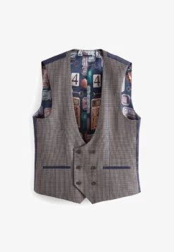 Next CHECK STANDARD - Weste - Taupe -Next 371c65f0d31b4f4fb5fd5605a14a00dd