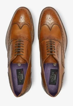 Next SIGNATURE ITALIAN WING CAP BROGUES WIDE FIT - Business-Schnürer - Tan Brown -Next 3abb86a84aaf455ba0f94bda6e07f0c4