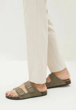 Next DOUBLE STRAP STANDARD - Pantolette Flach - Taupe