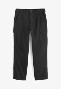 Next STRETCH STRAIGHT FIT - Cargohose - Black -Next 3bdc1618e9c248e49b4fcd5a90bdca49