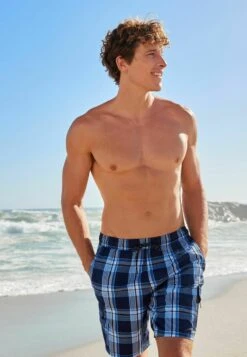 Next Badeshorts - Blue Check