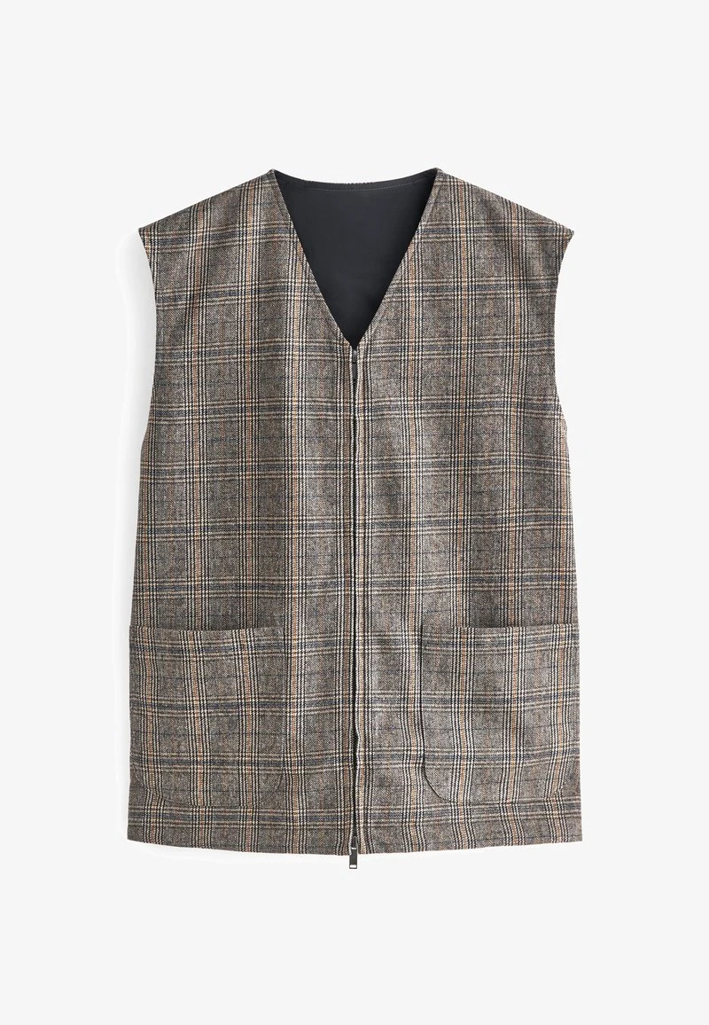Next CHECK ZIP STANDARD - Weste - Brown 7 Next CHECK ZIP STANDARD - Weste - Brown – Bild 5