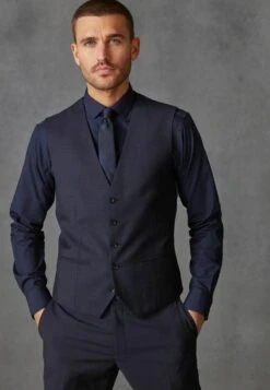 Next SIGNATURE ITALIAN TEXTURED STANDARD - Weste - Navy Blue