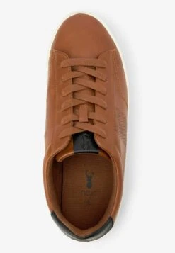 Next PERFORATED SIDE WIDE FIT - Sneaker Low - Tan Brown -Next 43186c8d8f904e40a445edf593e50688