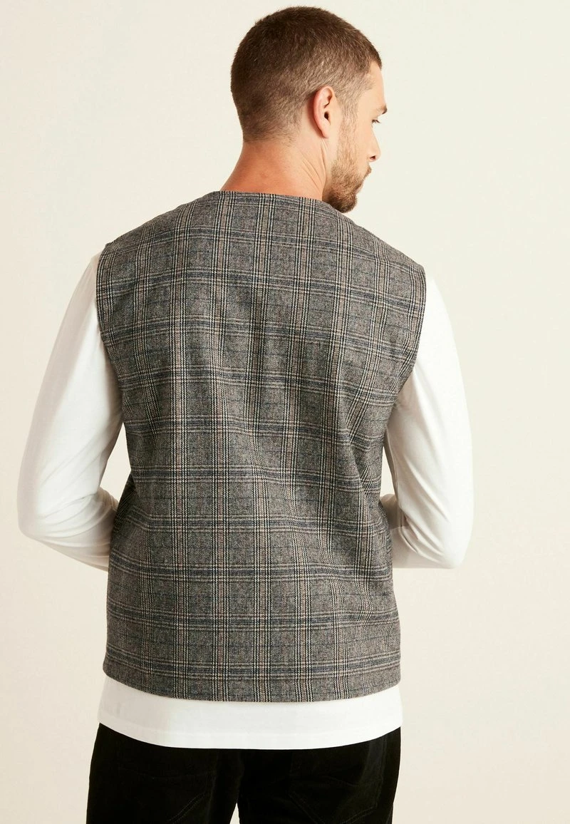 Next CHECK ZIP STANDARD - Weste - Brown 5 Next CHECK ZIP STANDARD - Weste - Brown – Bild 3