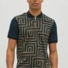 Next GEO PRINT - Poloshirt - Navy Blue Gold