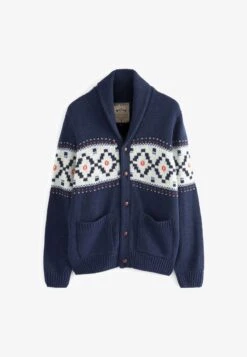 Next FAIRISLE PATTERN SHAWL NECK - Strickjacke - Blue 12 Next FAIRISLE PATTERN SHAWL NECK - Strickjacke - Blue -Next 490bb2dc98f7442dbdd9aeda461f0224
