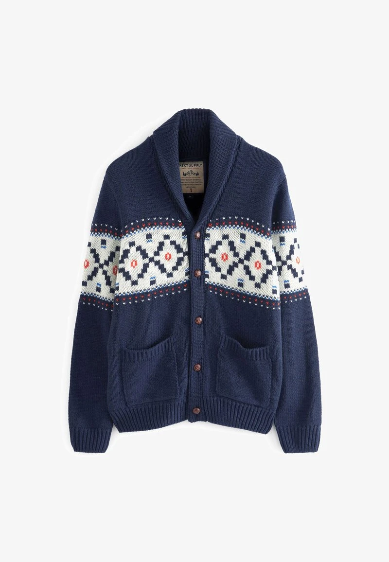 Next FAIRISLE PATTERN SHAWL NECK - Strickjacke - Blue 7 Next FAIRISLE PATTERN SHAWL NECK - Strickjacke - Blue – Bild 5