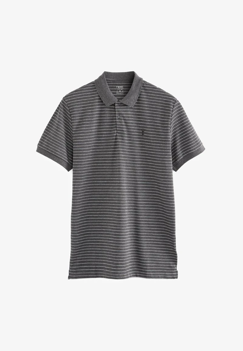 Next PIQUE - Poloshirt - Charcoal Grey Stripe 7 Next PIQUE - Poloshirt - Charcoal Grey Stripe – Bild 5