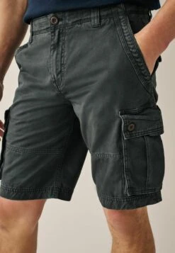 Next PREMIUM LAUNDERED CARGO STANDARD - Jeans Shorts - Charcoal Grey -Next 4b31ee331e4b4b4092b796744d079c0a