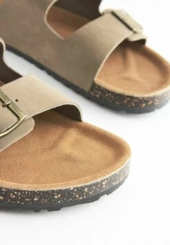 Next DOUBLE STRAP STANDARD - Pantolette Flach - Taupe -Next 4b6130014fdb40c3a5486d1b0c95fdf9