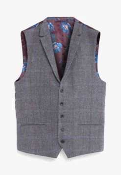 Next HERRINGBONE CHECK BLEND - Weste - Blue -Next 4b615f35d92d4e4ea4e1791fb890f7a5 1