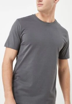 Next CREW NECK - T-Shirt Basic - Metallic Grey -Next 4da36b551e774a68b26cd0ba5887141a 1