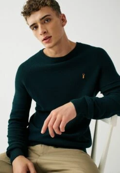 Next CREW NECK WITH ARM DETAIL - Strickpullover - Green -Next 4fd0a6af0aaa4cfdb94c4f1c993a573c