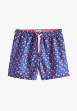 Next PRINTED STANDARD - Badeshorts - Navy Pink Flamingo Geo -Next 509ee712c5544f0490a0f0956132930f