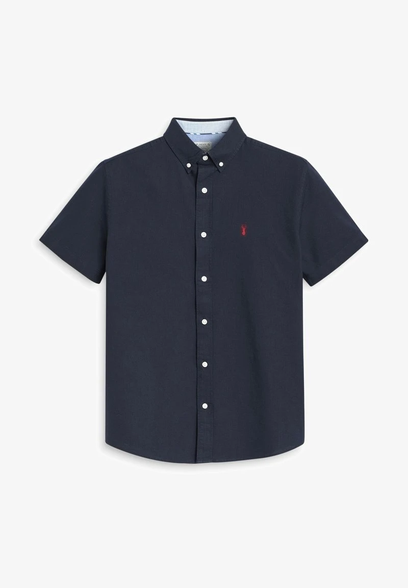 Next SHORT SLEEVE OXFORD WITH STAG - Hemd - Navy Blue 6 Next SHORT SLEEVE OXFORD WITH STAG - Hemd - Navy Blue – Bild 4
