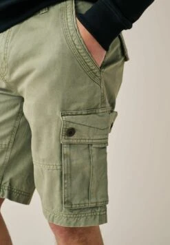 Next PREMIUM LAUNDERED CARGO STANDARD - Jeans Shorts - Khaki Green -Next 511c38f1e3064a6eace81c73b7454b77